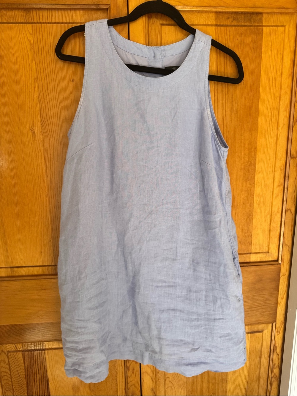 J. Crew Light Blue Sleeveless Linen-Blend Dress